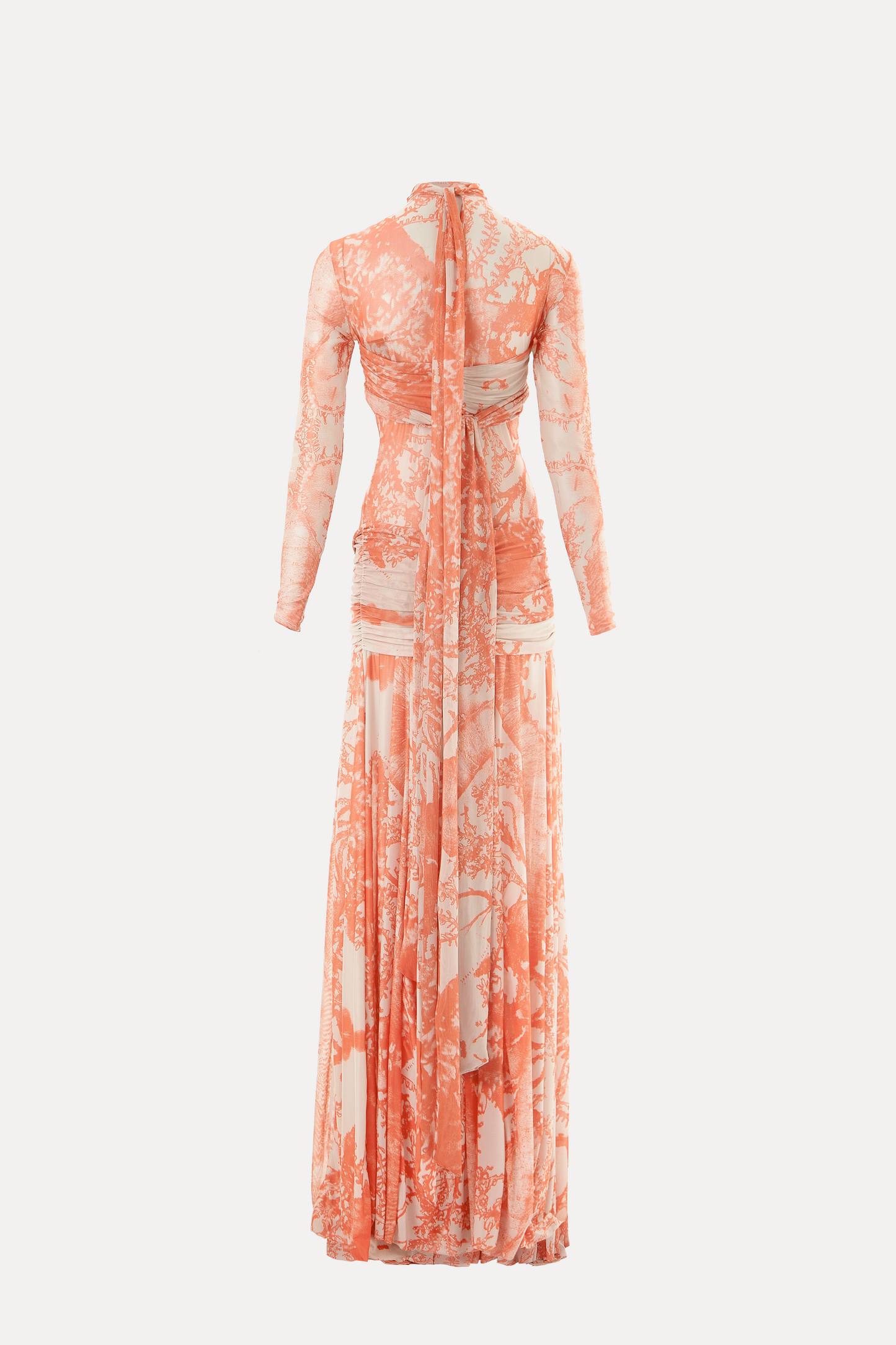 Korallenrotes Netzkleid