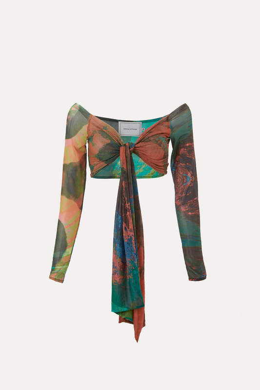 Top Mesh Psicodelico