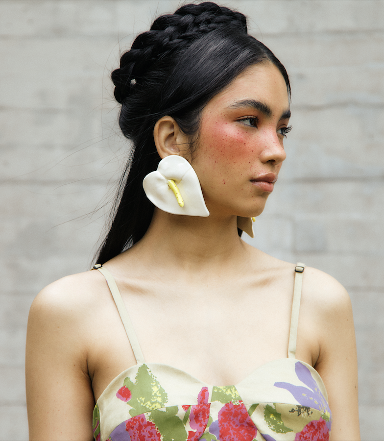 anthurium earrings Ceramic Anthurium Earrings – Olmos & Flores
