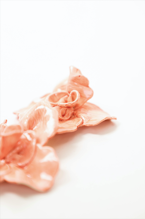 Keramik-Blumenohrringe