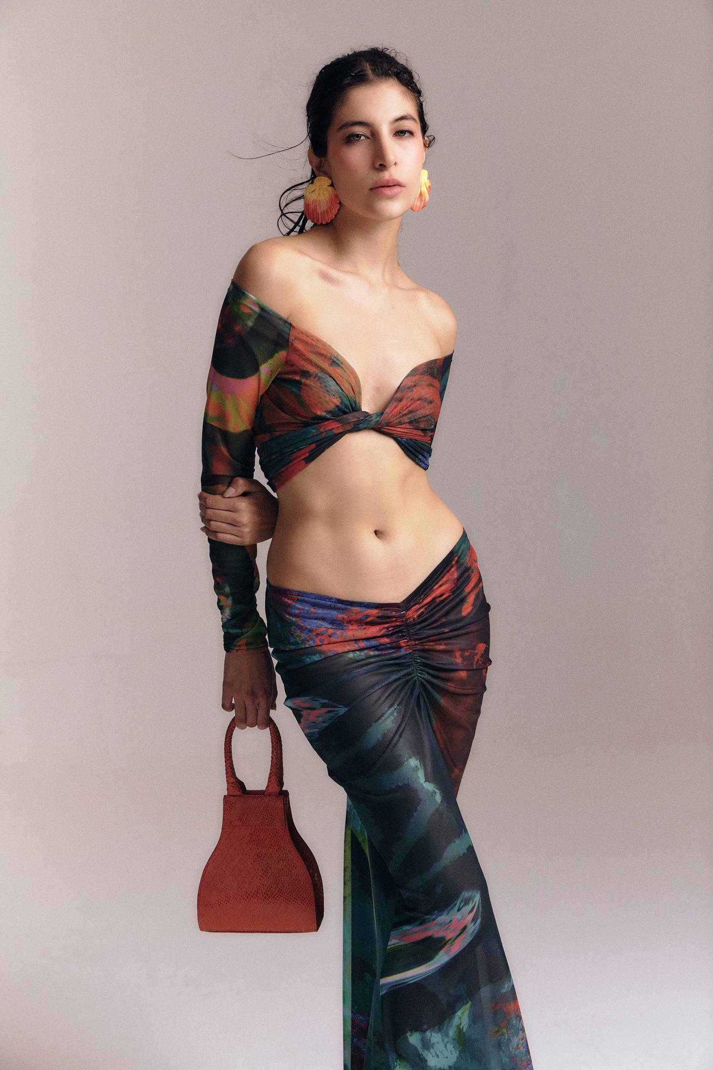 Psychedelisches Mesh-Top