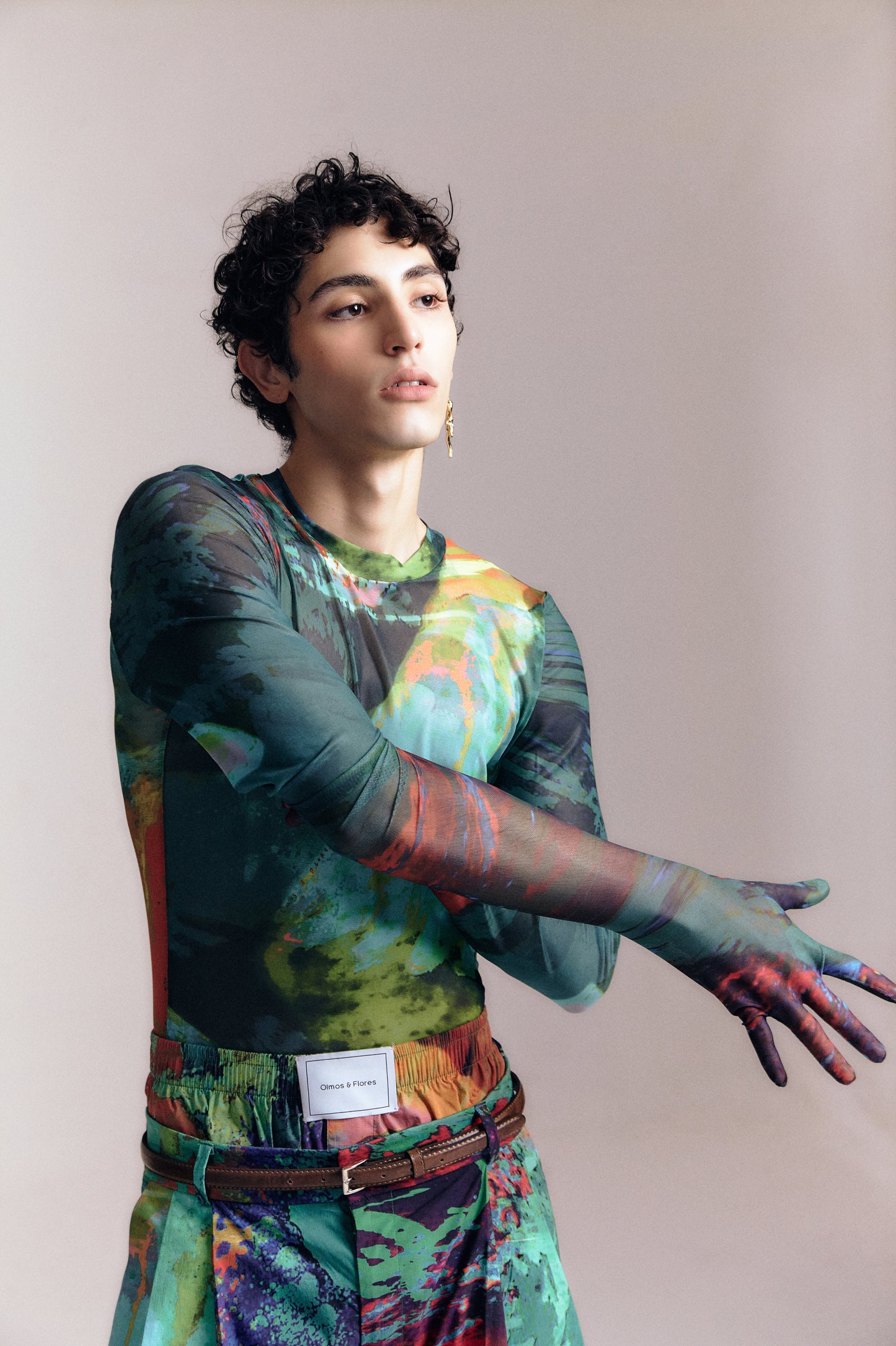 Mesh Shirt Psicodelico with Gloves