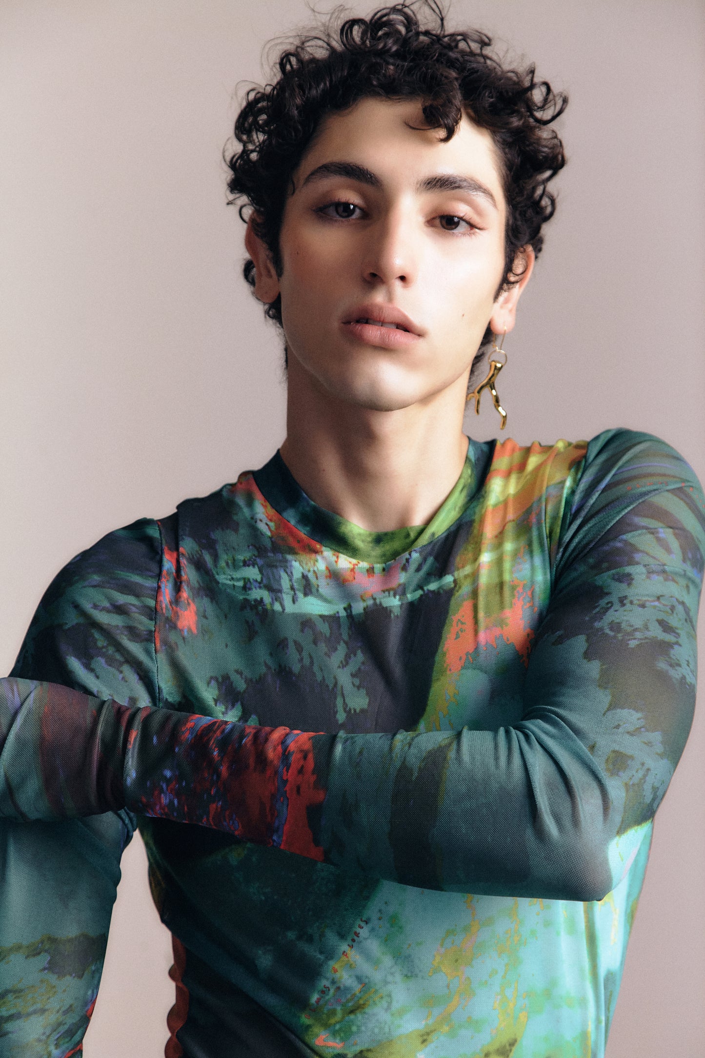 Mesh Shirt Psicodelico with Gloves