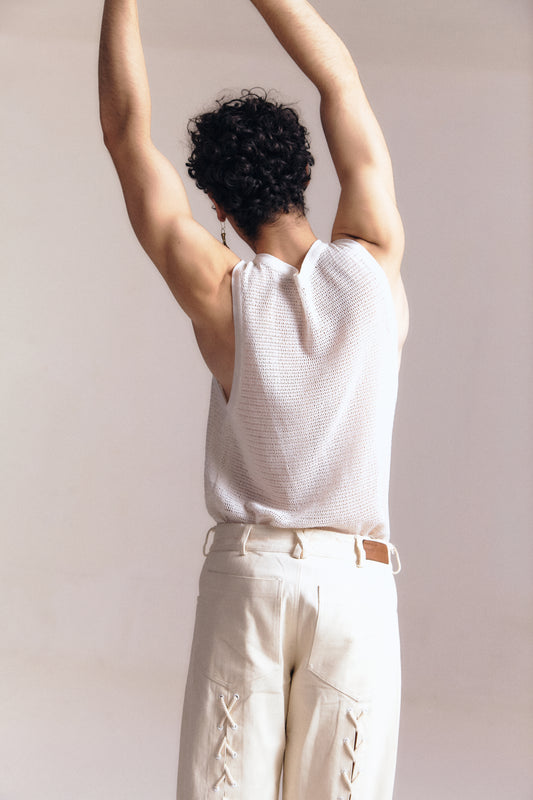 Tank Top Crochet Arrecife Ivory