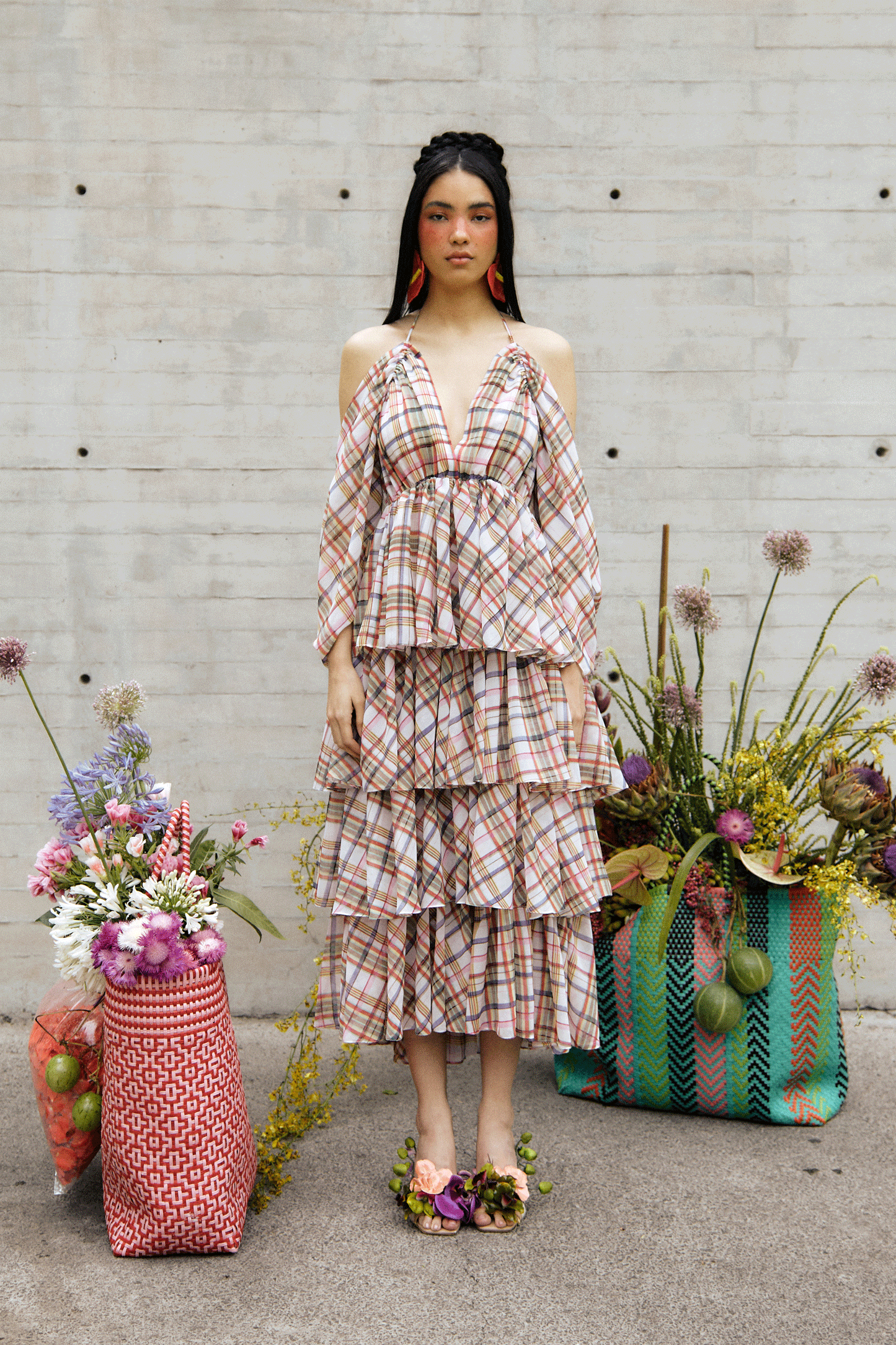 Chiffon Striped Dress