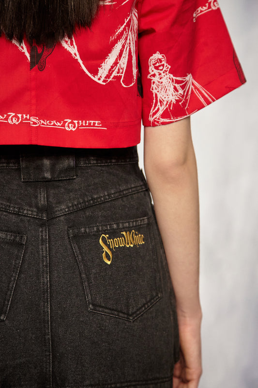 Mini Falda Cargo Negra