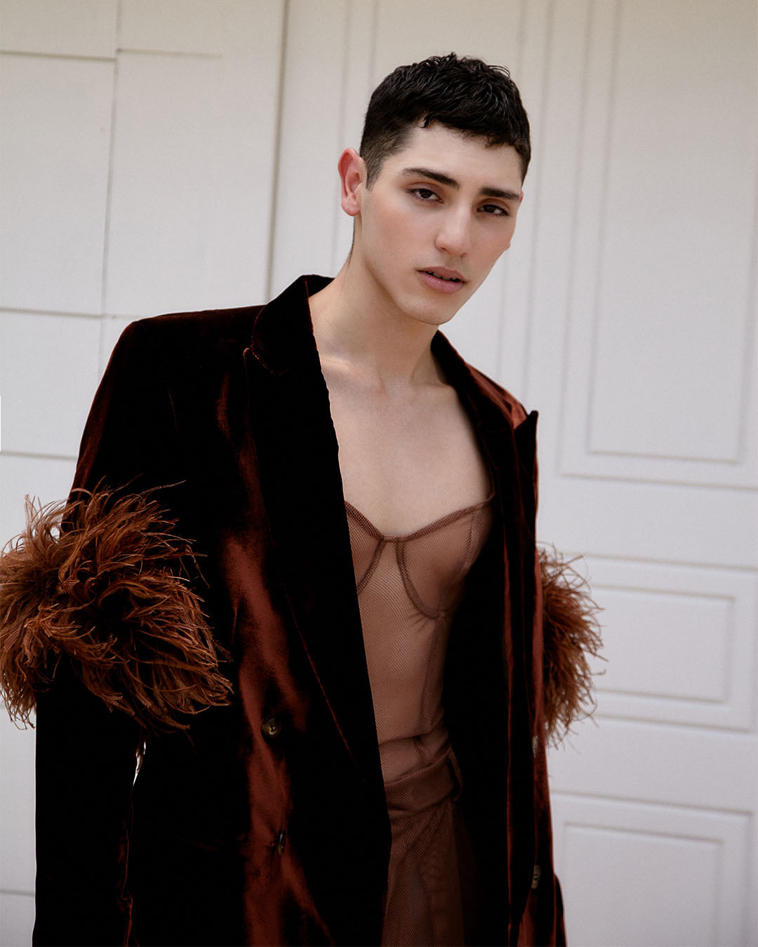 Brown Velvet Blazer