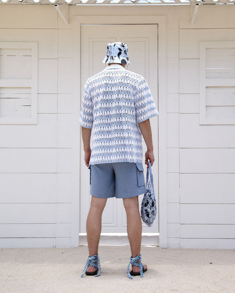 Blue Fish Bucket Hat