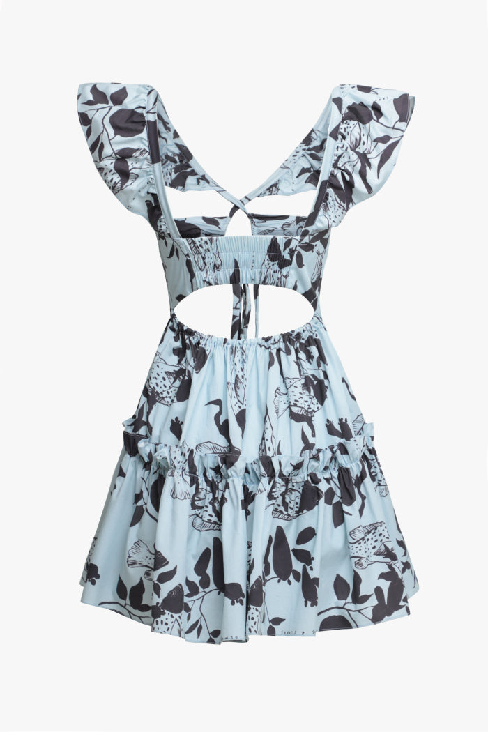 Blue Fish Mini Dress