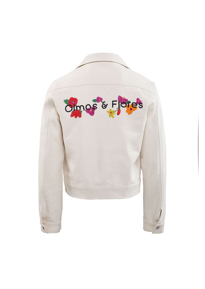 Raw Denim Embroidered Jacket