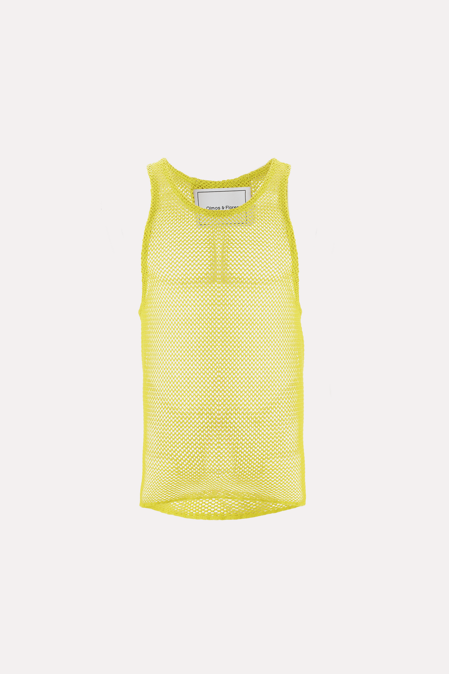 Fishnet Tank Top Yellow