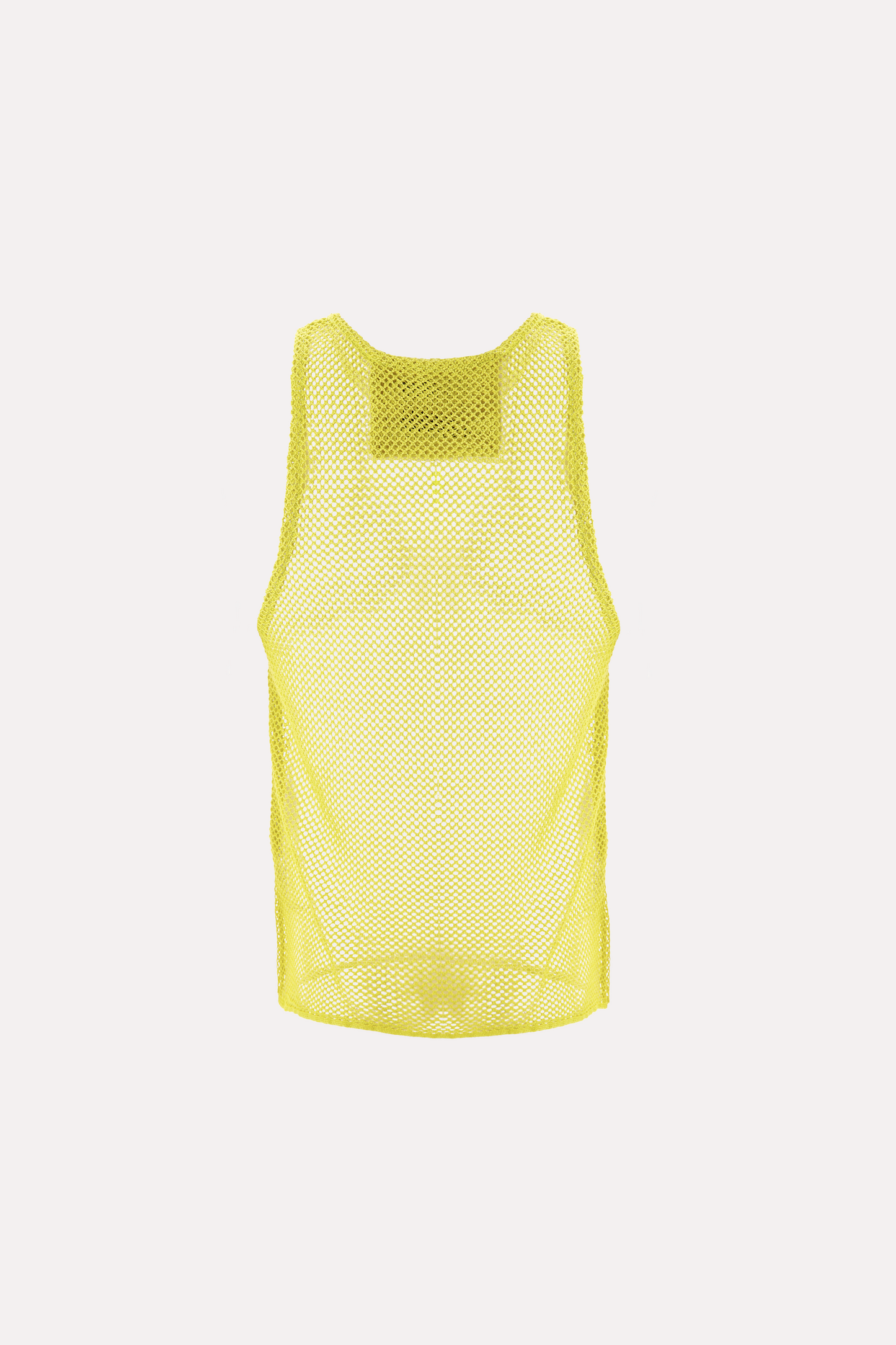 Fishnet Tank Top Yellow