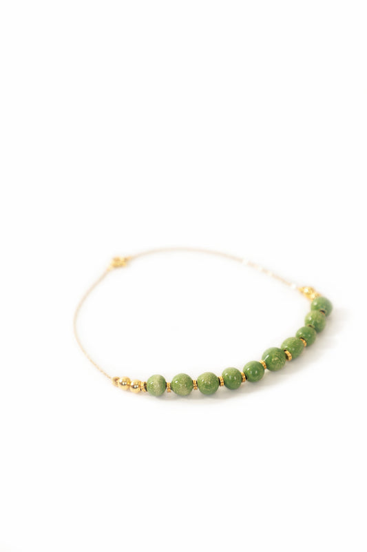 Grüne Halskette aus Keramik