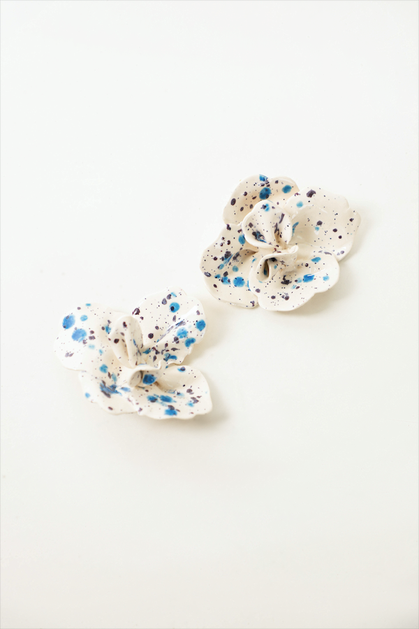 Orchid Ceramic Earrings