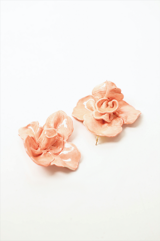 Aretes Flor Cerámica