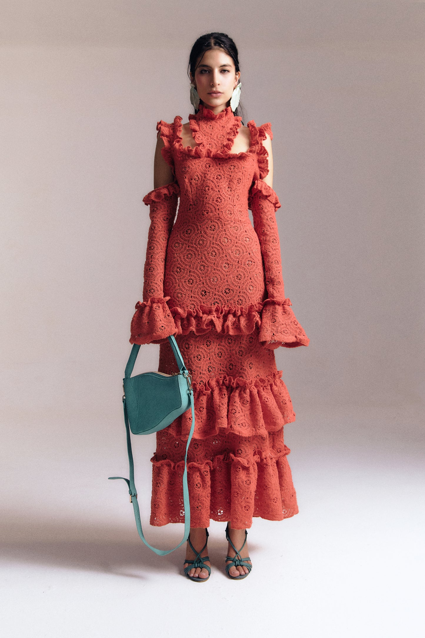 Knitted Dress Coral