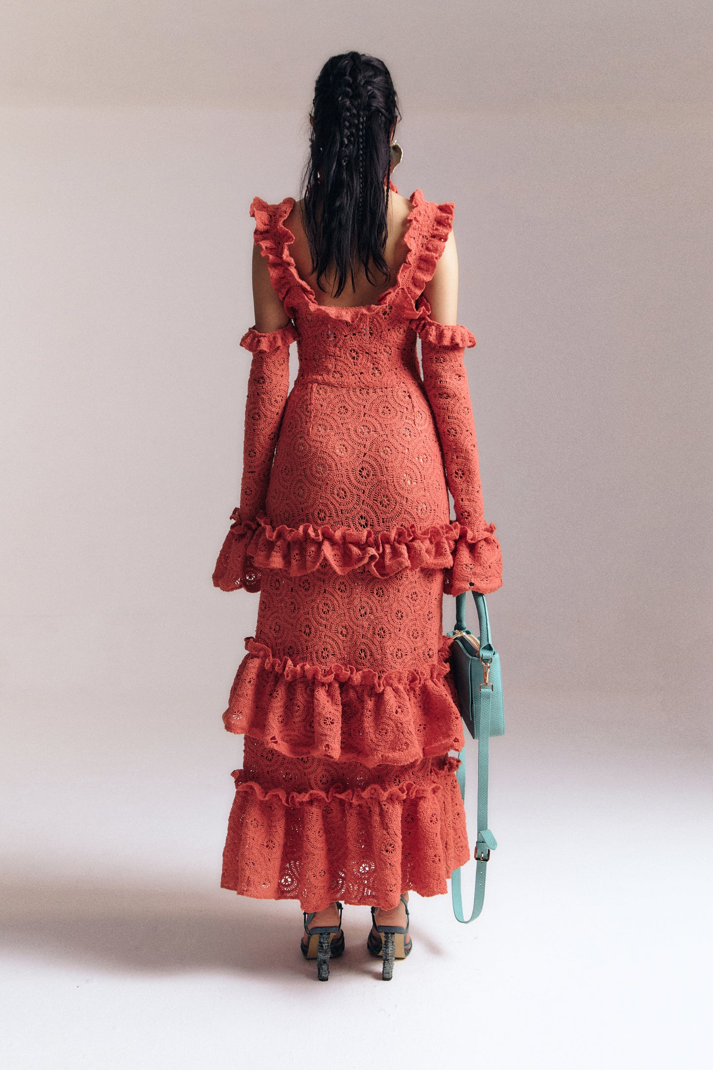 Knitted Dress Coral