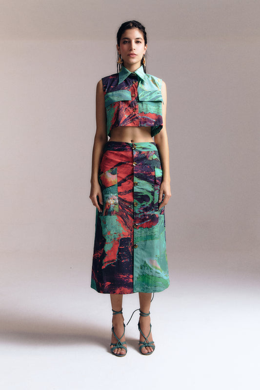 Cargo Skirt Psicodélico