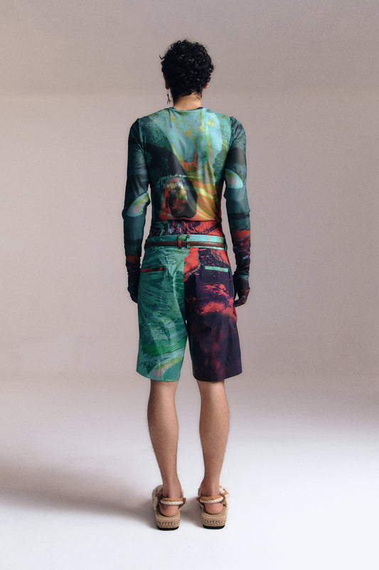 Psicodélico Mesh Shirt with Gloves