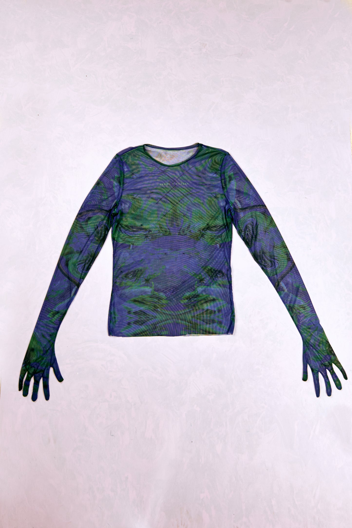 Playera Guantes Ranunculus Azul