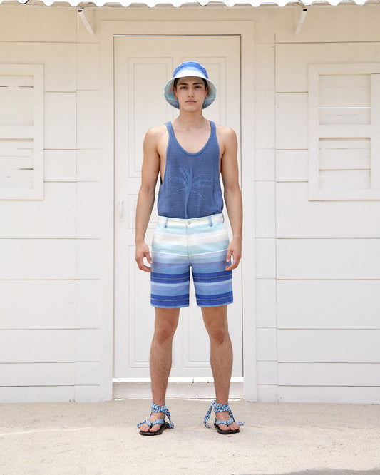 Palm Blue Tank Top