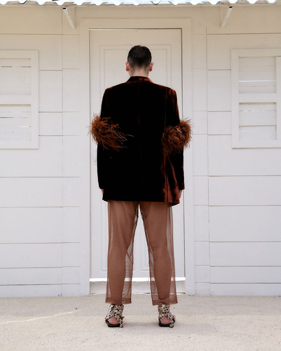 Brown Velvet Blazer 
